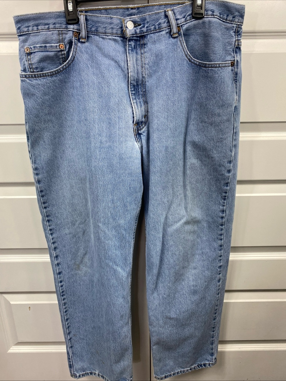 Levis 550 Jean Denim Mens 40x29 Relaxed Wide Leg Y2K Light  Blue Vintage